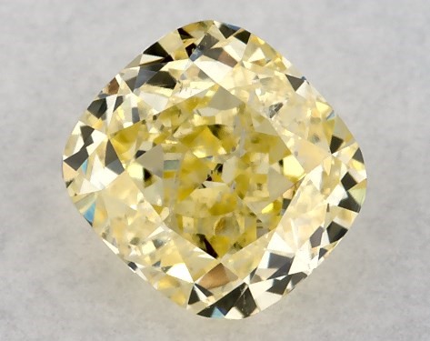  0.41 Carat Yellow I1  cushion modified diamond